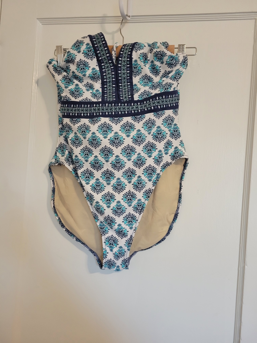 Cabana life Womens Blue and white One piece Size Large